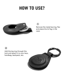 Black Yika AirTag Case (Round)