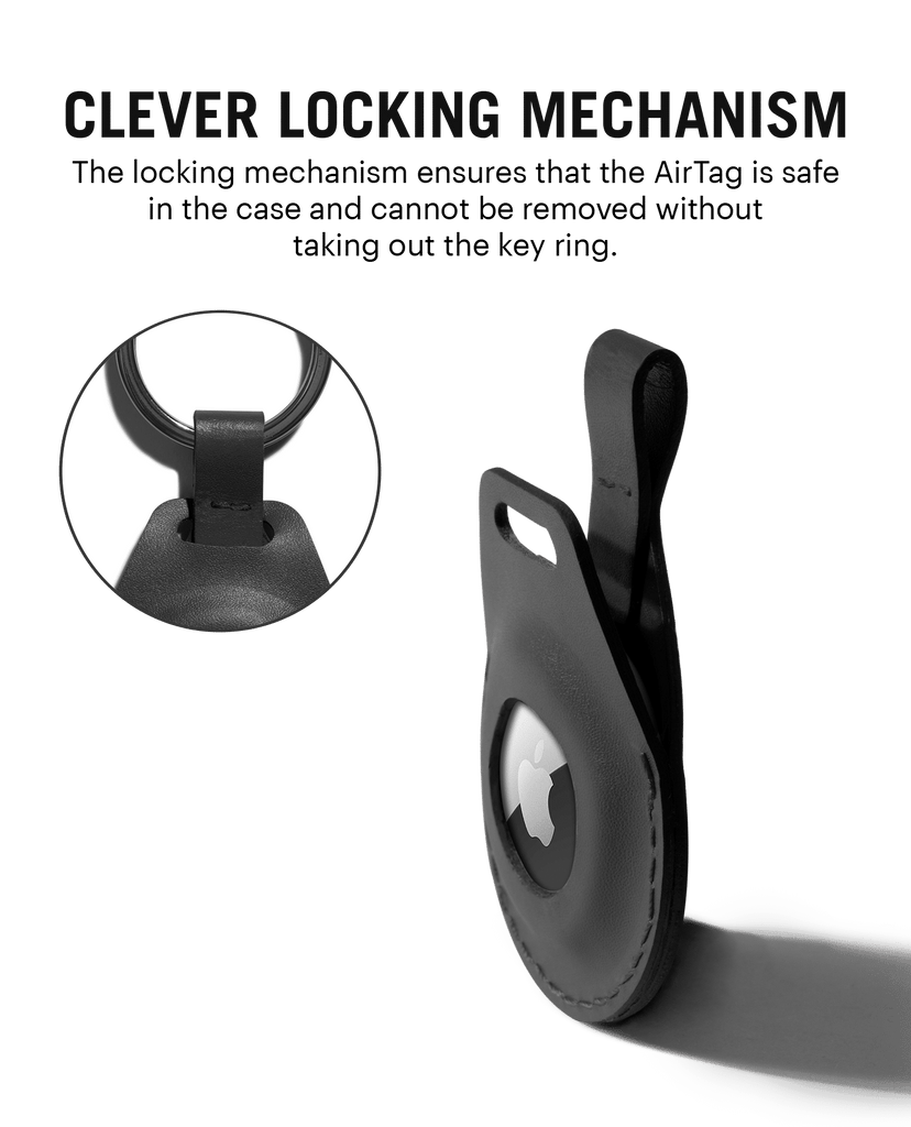 Black Yika AirTag Case (Round)