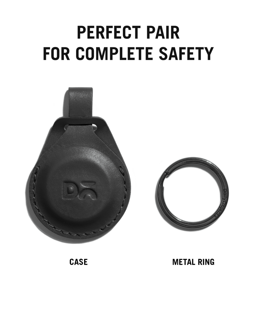 Black Yika AirTag Case (Round)