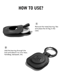 Black Zine AirTag Case (Square)