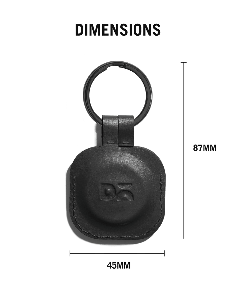 Black Zine AirTag Case (Square)