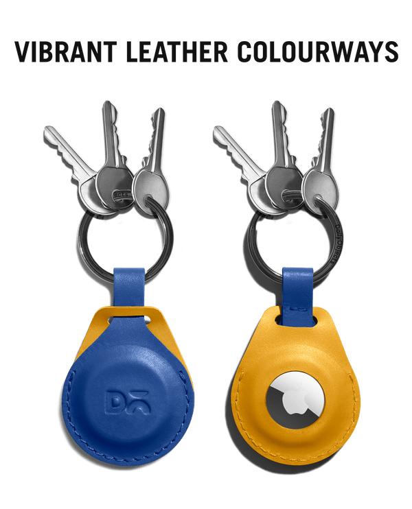 Round Leather Air Tag Fob