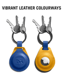 Blue-Mustard Yika AirTag Case (Round)