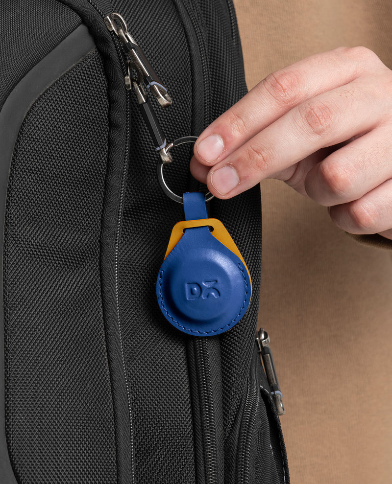 Blue-Mustard Yika AirTag Case (Round)