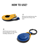 Blue-Mustard Yika AirTag Case (Round)