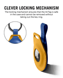 Blue-Mustard Yika AirTag Case (Round)