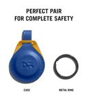 Blue-Mustard Yika AirTag Case (Round)