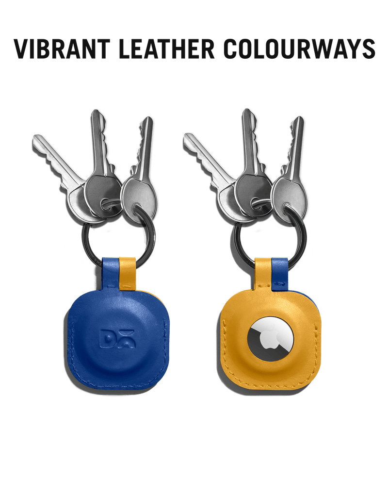 Blue-Mustard Zine AirTag Case (Square)