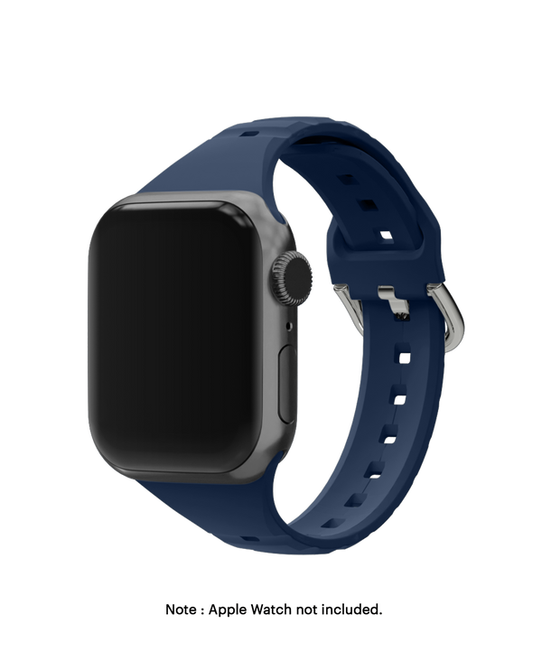 Black Ribbed Silicone Apple WatchBand (38/40/41mm)