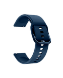 Black Silicone Buckle WatchBand for Samsung/OnePlus/Fitbit Smartwatches (20mm)