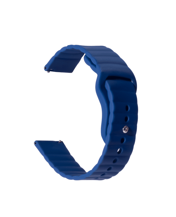 Blue Silicone Sport WatchBand for Samsung/OnePlus/Fitbit Smartwatches (20mm)