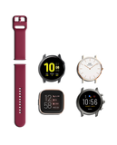 Burgundy Silicone Buckle Universal WatchBand (20mm)