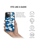 DailyObjects Camouflage Blue Stride 2.0 Phone Case Cover For iPhone 14 Pro Max