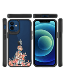 DailyObjects China Rose Black Hybrid Clear Case Cover For iPhone 12 Mini