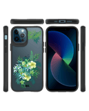 DailyObjects Clear Ferns & Flowers Black Hybrid Clear Case Cover For iPhone 12 Pro Max