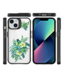 DailyObjects Clear Ferns & Flowers Black Hybrid Clear Case Cover For iPhone 13 Mini