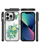 DailyObjects Clear Ferns & Flowers Black Hybrid Clear Phone Case Cover For iPhone 14 Pro
