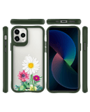 DailyObjects Clear Flowers And Daisy Green Hybrid Clear Case Cover For iPhone 11 Pro Max