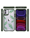 DailyObjects Clear Leaves Green Hybrid Clear Case Cover For iPhone 11