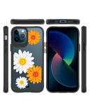 DailyObjects Clear Painted Flowers Black Hybrid Clear Case Cover For iPhone 12 Pro Max