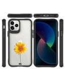 DailyObjects Clear Sunflower Black Hybrid Clear Case Cover For iPhone 11 Pro