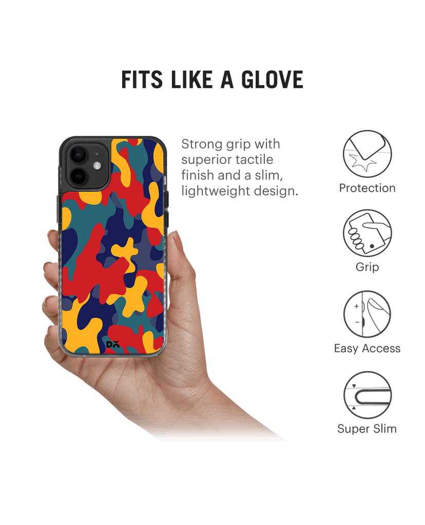 DailyObjects Color Block Camo Stride 2.0 Case Cover For iPhone 12