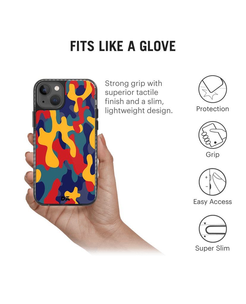 DailyObjects Color Block Camo Stride 2.0 Case Cover For iPhone 13 Mini