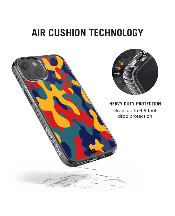 DailyObjects Color Block Camo Stride 2.0 Phone Case Cover For iPhone 14