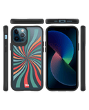 DailyObjects Color Hypnosis Black Hybrid Clear Case Cover For iPhone 12 Pro Max