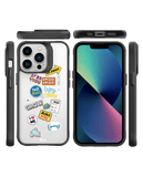 Current Mood Black Hybrid Clear Phone Case Cover For iPhone 14 Pro