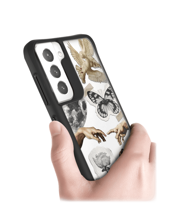 DailyObjects Art Affair Black Hybrid Clear Case Cover For Samsung Galaxy S22