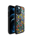 DailyObjects Auburn Tulips Black Hybrid Clear Case Cover For iPhone 12 Pro Max