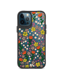 DailyObjects Auburn Tulips Black Hybrid Clear Case Cover For iPhone 12 Pro Max