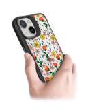 DailyObjects Auburn Tulips Black Hybrid Clear Case Cover For iPhone 13 Mini