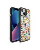DailyObjects Auburn Tulips Black Hybrid Clear Case Cover For iPhone 13 Mini