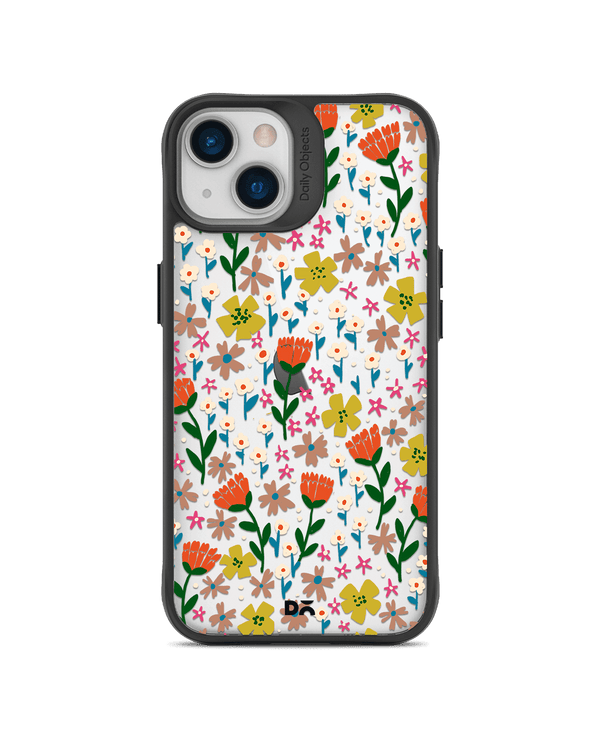 DailyObjects Auburn Tulips Black Hybrid Clear Case Cover For iPhone 13 Mini