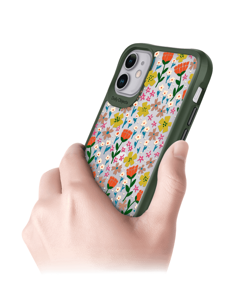DailyObjects Auburn Tulips Green Hybrid Clear Case Cover For iPhone 11