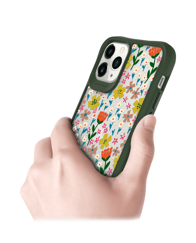 DailyObjects Auburn Tulips Green Hybrid Clear Case Cover For iPhone 11 Pro Max