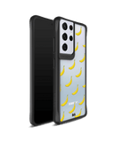 DailyObjects Banana Icon Black Hybrid Clear Case Cover For Samsung Galaxy S21 Ultra