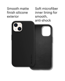 DailyObjects Black Flekt Silicone Phone Case Cover For iPhone 14