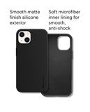 DailyObjects Black Flekt Silicone Phone Case Cover For iPhone 14 Plus