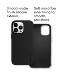 DailyObjects Black Flekt Silicone Phone Case Cover For iPhone 14 Pro