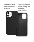DailyObjects Black Flekt Silicone Case Cover For iPhone 12