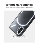 DailyObjects Black Frosted Clear Case Cover For Nothing Phone 1