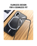 DailyObjects Black Frosted Clear Case Cover For Nothing Phone 1