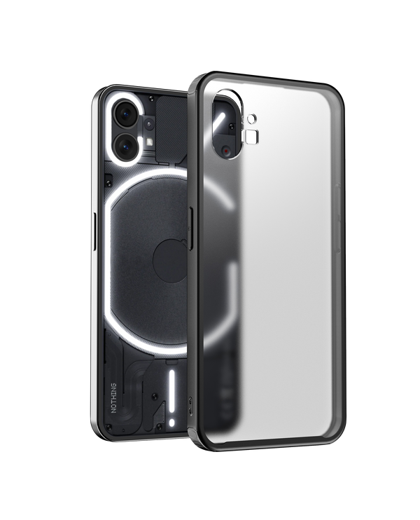 DailyObjects Black Frosted Clear Case Cover For Nothing Phone 1
