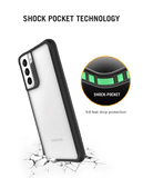 DailyObjects Black Hybrid Clear Case Cover for Samsung Galaxy S21 FE