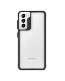 DailyObjects Black Hybrid Clear Case Cover for Samsung Galaxy S21 FE