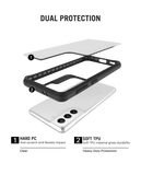 DailyObjects Black Hybrid Clear Case Cover for Samsung Galaxy S21 FE