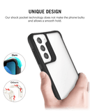 DailyObjects Black Hybrid Clear Case Cover for Samsung Galaxy S21 FE